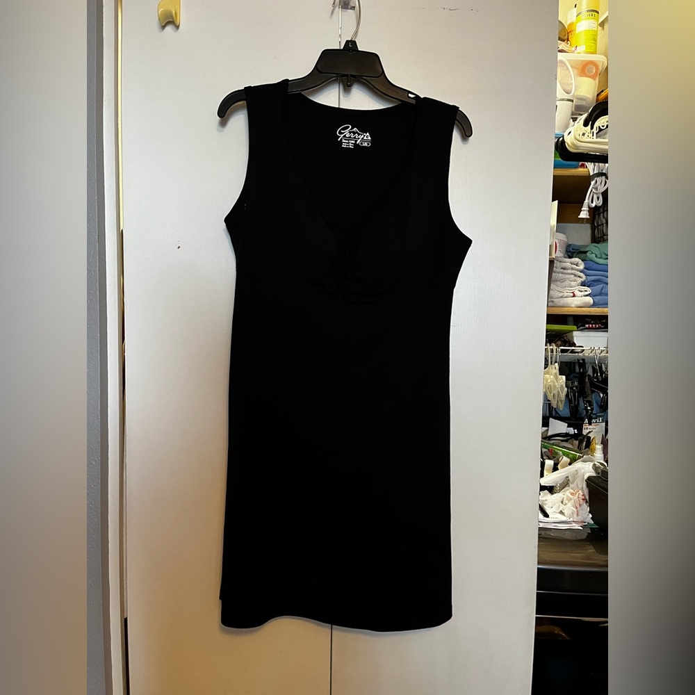 Black sundress with self bra, Sz Lg